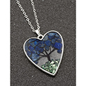 Necklace Tree of Life Heart Lapis Lazuli